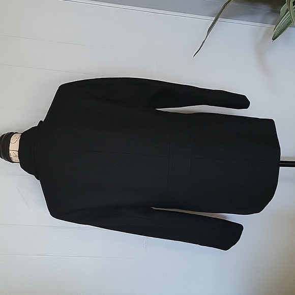 New York & Co black double breasted lined pea coat - Picture 3 of 8